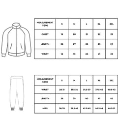 Men's Printed Fleece Zipper Track Suit - 2 Pc in Grey