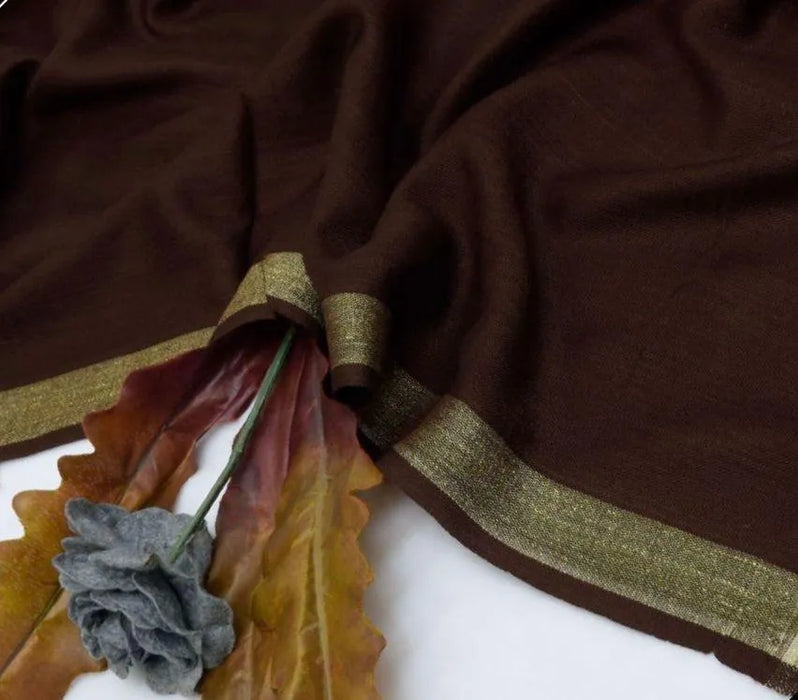 Women's Pashmina Wool Zari Tilla Shawl