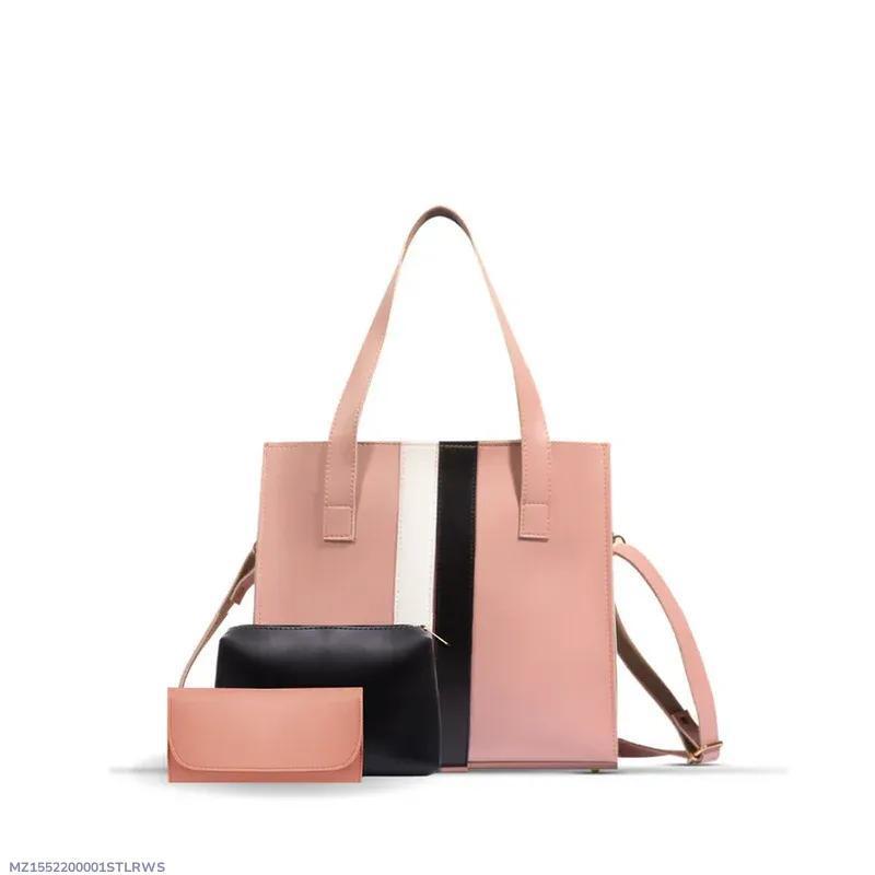 Women's Rexine Plain Hand Bag Set