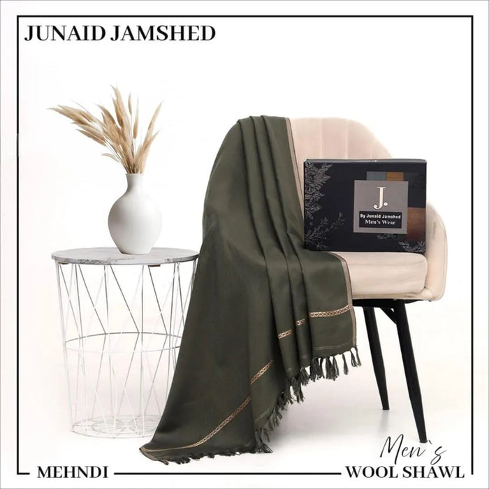 1 Pc Men's Wool Plain Shawl